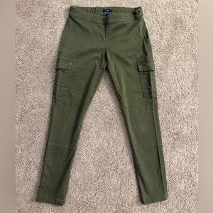 GAP Cargo Pants Women size 2 Olive Green Skinny Fitted Stretch Cotton Pants